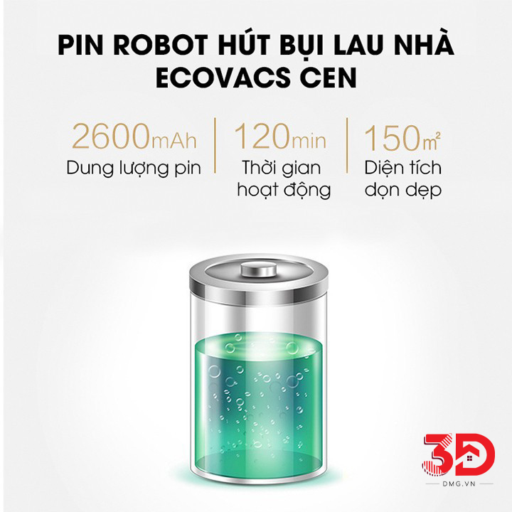 Pin robot hút bụi CEN 540 và CEN 546
